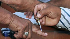 Electoral procedure of marking finger with ink denotes casting the vote